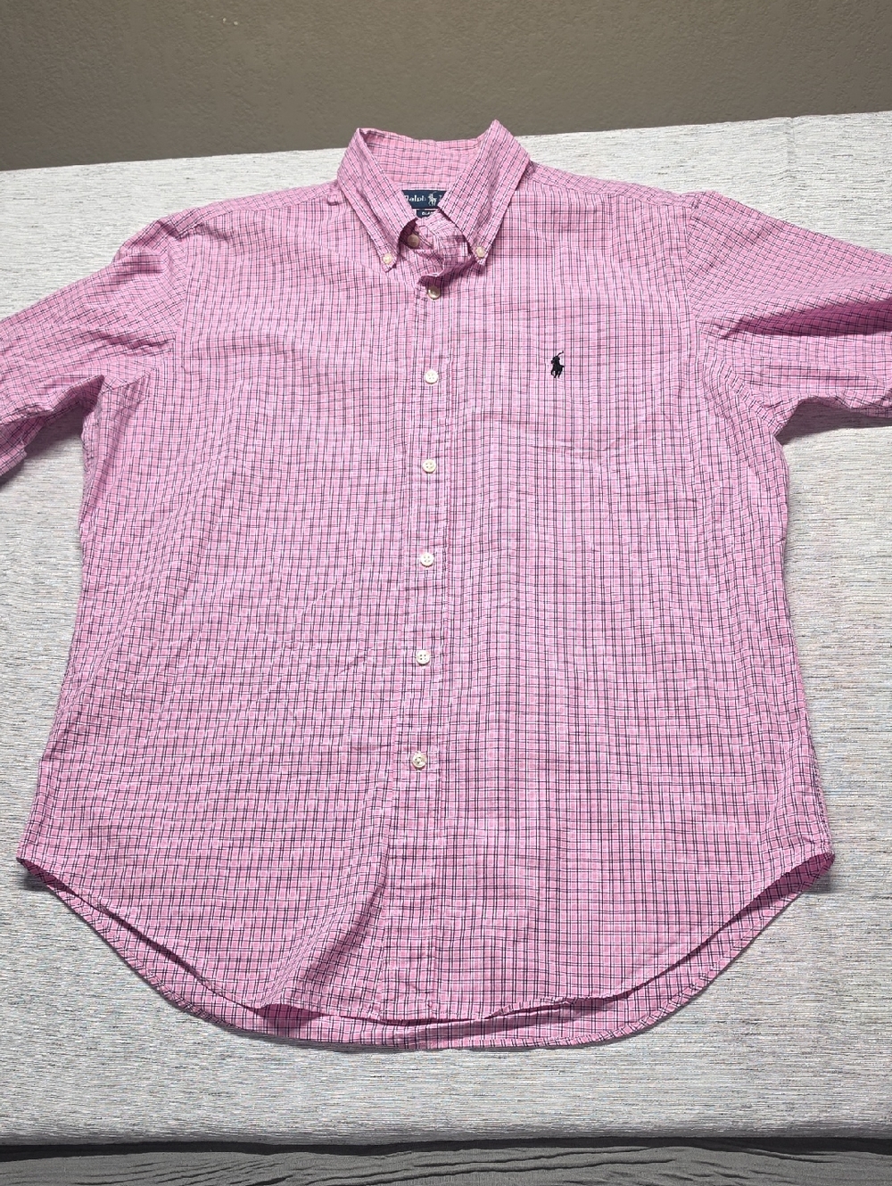 Polo by Ralph Lauren Pink Checked Cotton Button-Down Shirt
